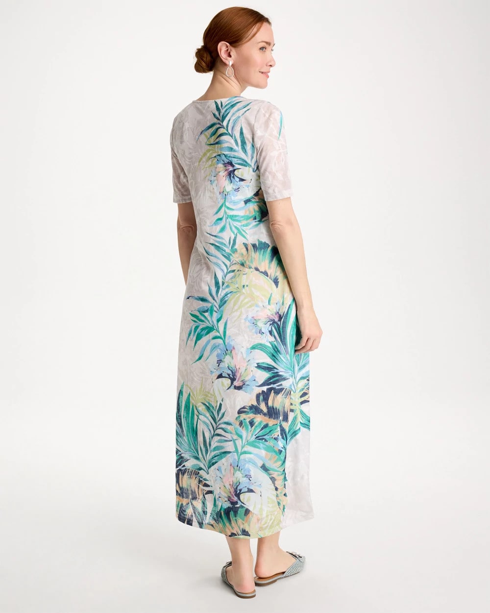 Chico's Signature | Jersey Knit Tropical Maxi Dress