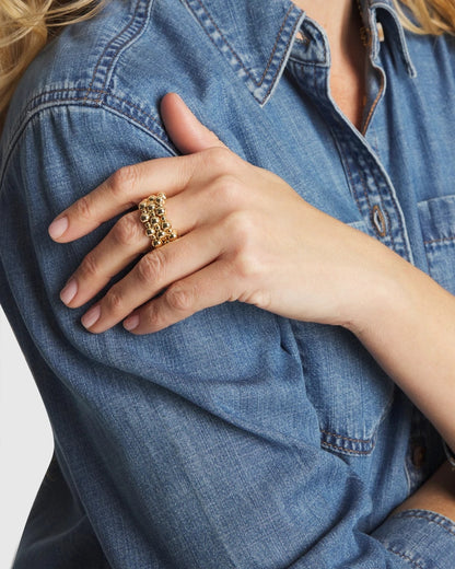 Chico's Customer Favorite | Gold Bead Stretch Ring