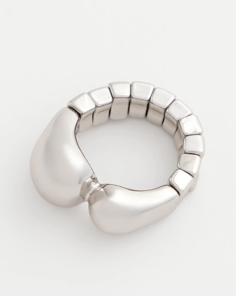 Chico's Exclusive | Curvy Silver Stretch Ring
