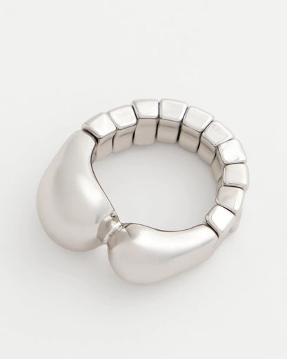 Chico's Exclusive | Curvy Silver Stretch Ring