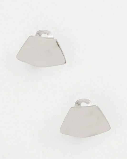 Chico's Hot Sale | Silver Fan Clip On Earrings