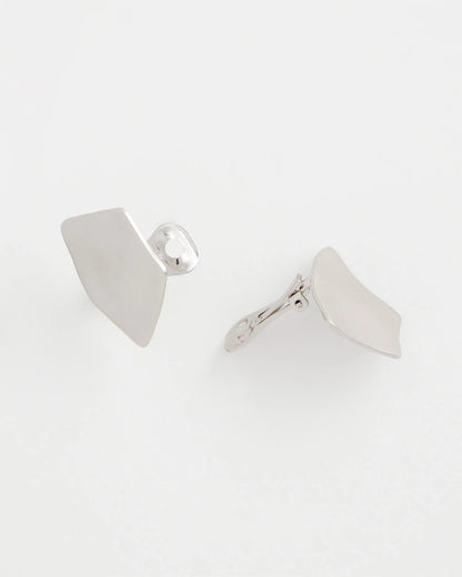 Chico's Hot Sale | Silver Fan Clip On Earrings