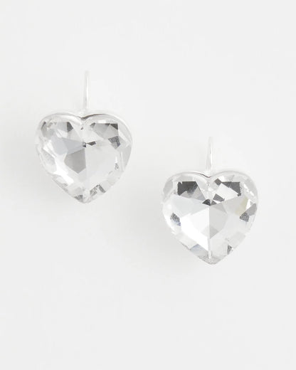 Chico's Latest | Crystal Heart Gem Drop Earrings