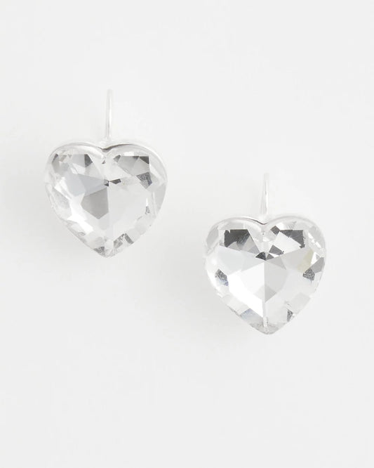 Chico's Latest | Crystal Heart Gem Drop Earrings