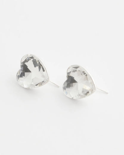 Chico's Latest | Crystal Heart Gem Drop Earrings