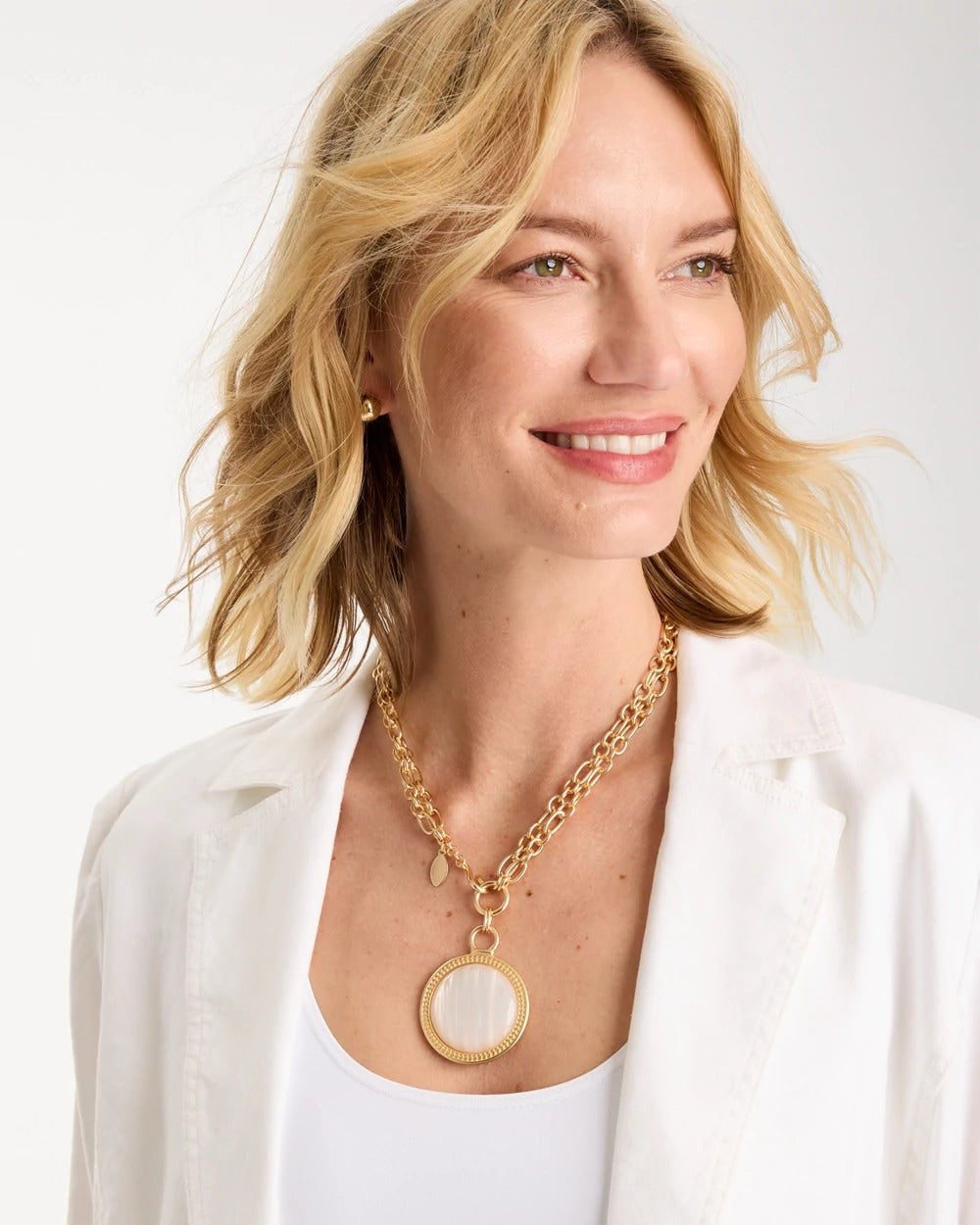Chico's New | Reversible Swan Pendant Necklace