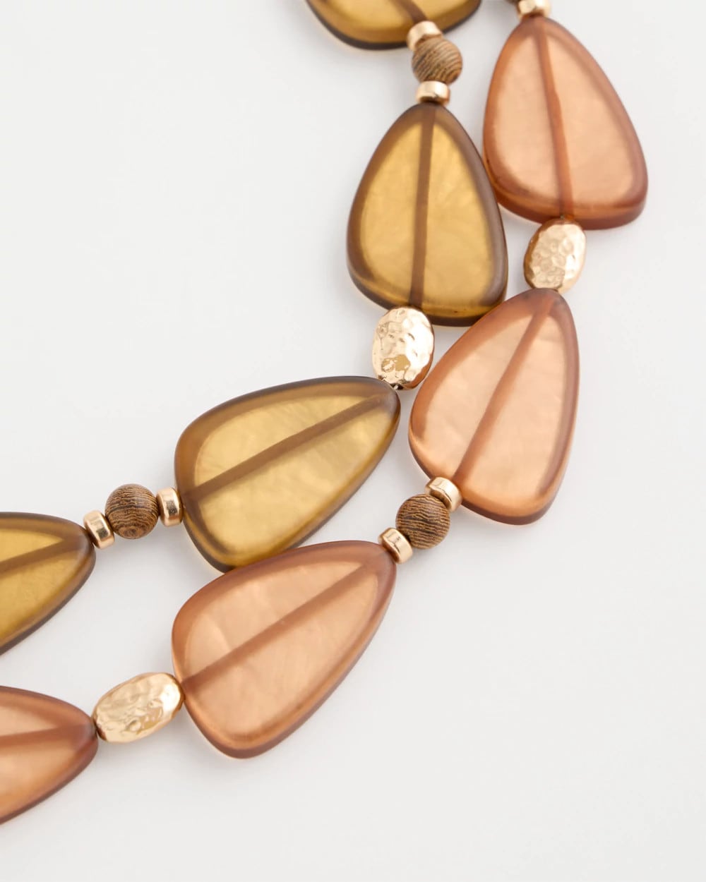 Chico's Top Pick | Neutral Double Strand Geo Necklace