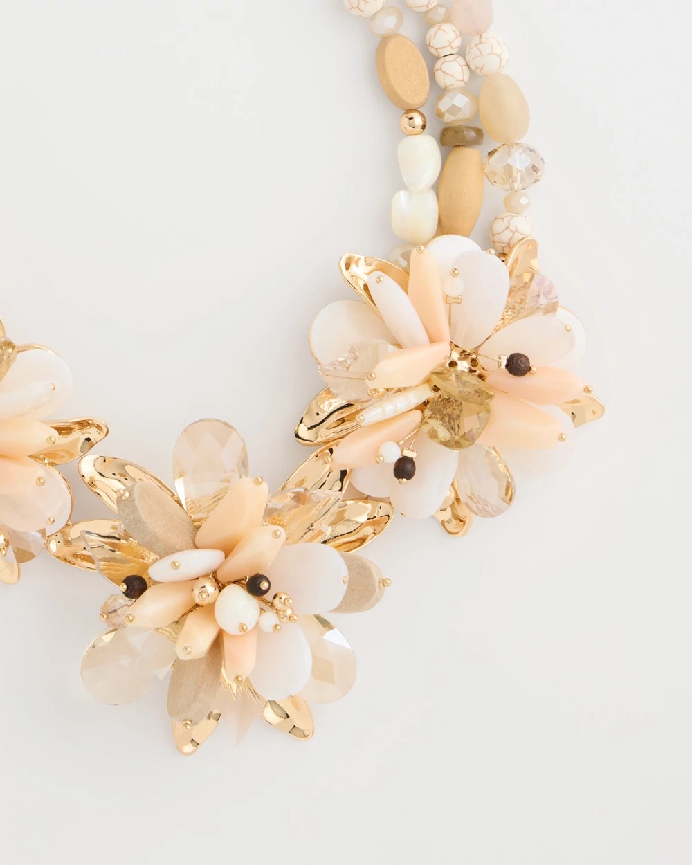 Chico's Premium | Chico's Originals Neutral Floral Bib Necklace