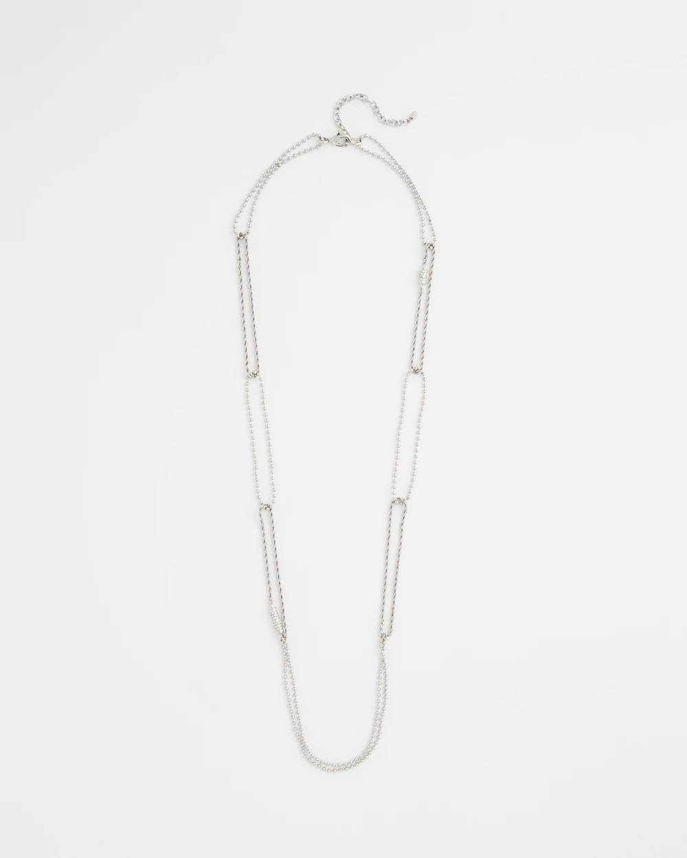 Chico's Featured | Long Silver Ball Chain Single Strand