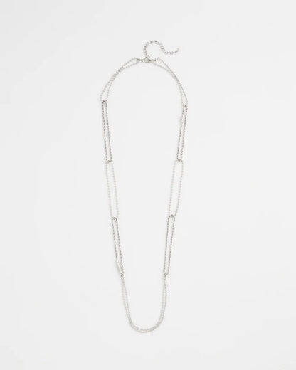 Chico's Featured | Long Silver Ball Chain Single Strand
