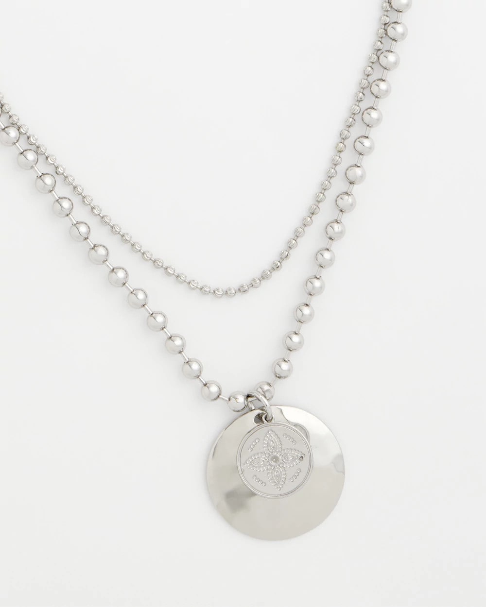 Chico's Featured | Short Silver Ball Chain Pendant