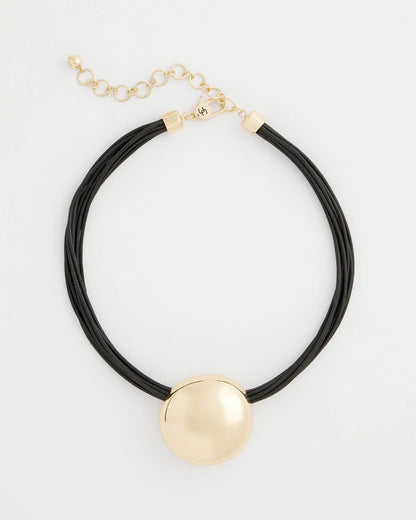 Chico's Sale | Gold Pendant Cord Necklace
