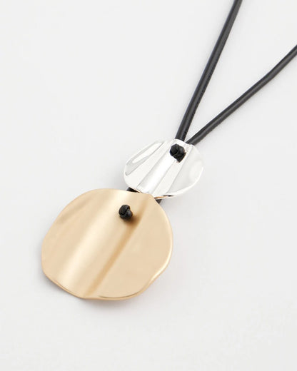 Chico's Customer Favorite | Crinkle Mixed Metal Pendant