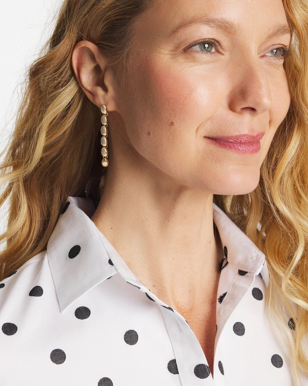 Chico's Smart Buy | Gold Linear Bead Earrings