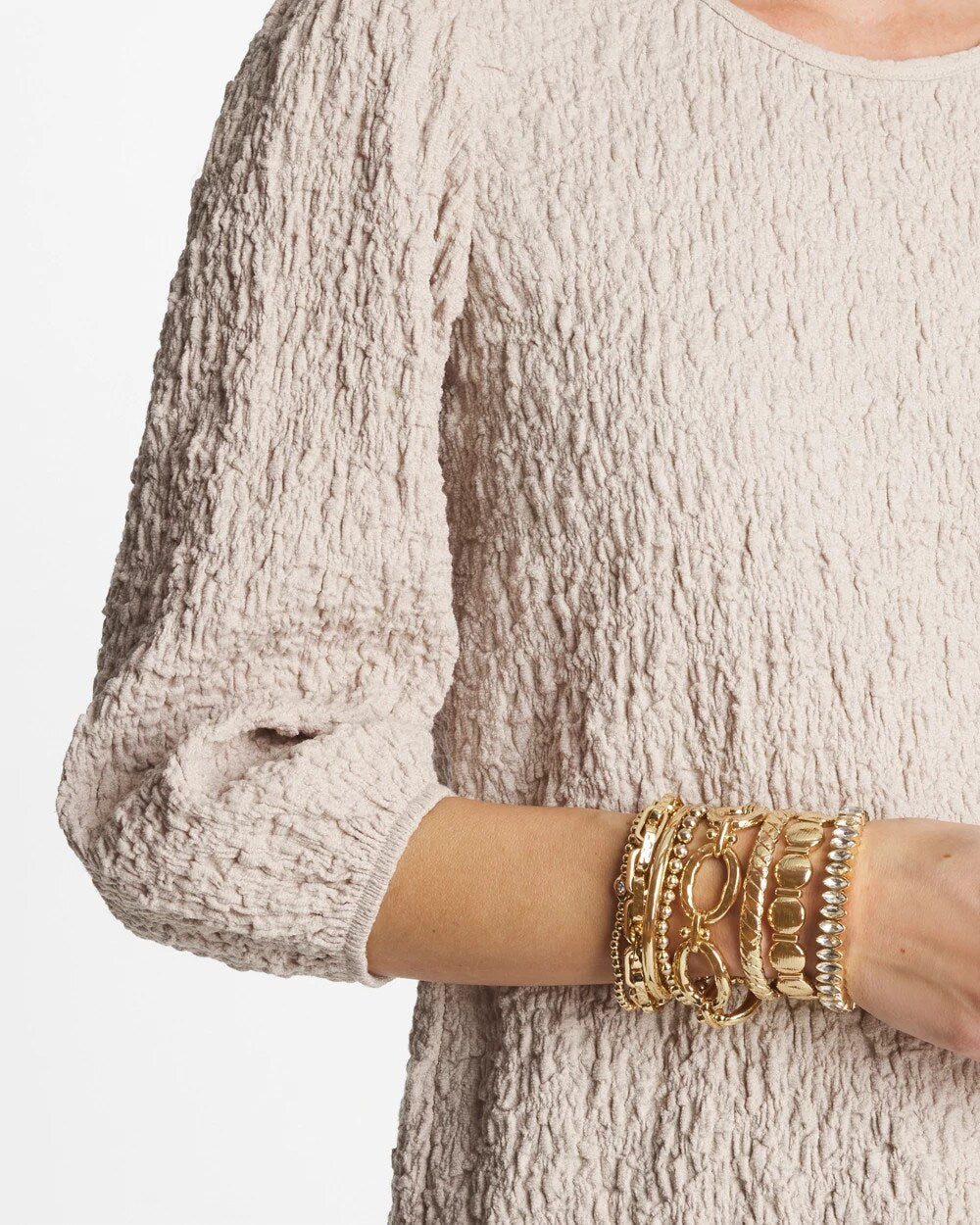 Chico's Trending | Textured Circle Stretch Bracelet