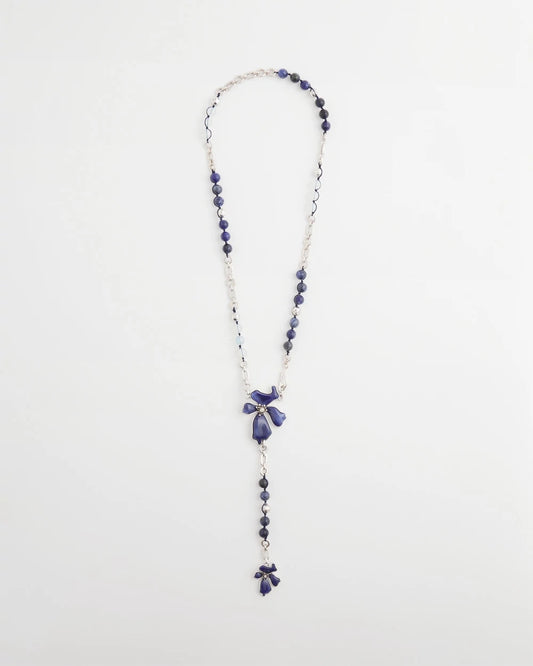Chico's Discount | Blue Flower Long Y-Necklace
