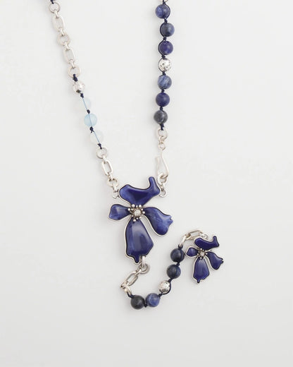 Chico's Discount | Blue Flower Long Y-Necklace