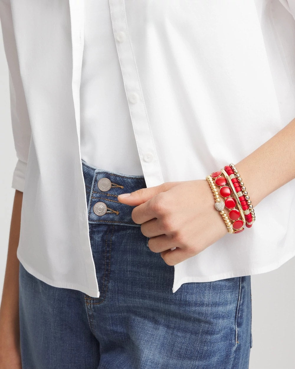 Chico's Top Pick | Gold Heart Stretch Bracelet