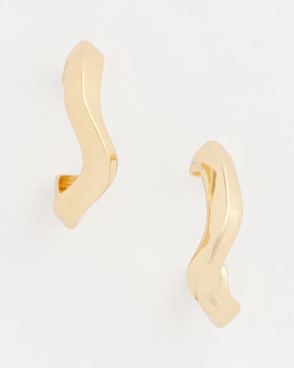 Chico's Best Seller | Gold Wavy Hoop Earrings