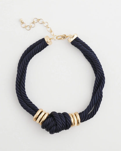 Chico's Latest | Navy Knot Rope Necklace