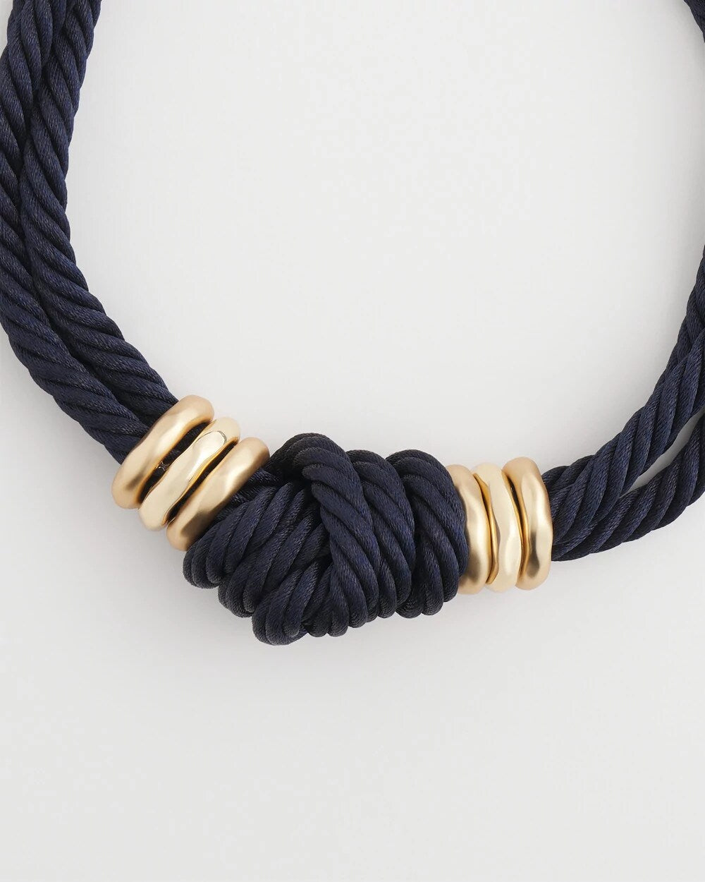 Chico's Latest | Navy Knot Rope Necklace
