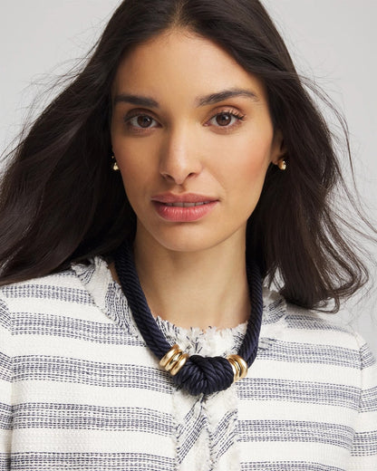 Chico's Latest | Navy Knot Rope Necklace