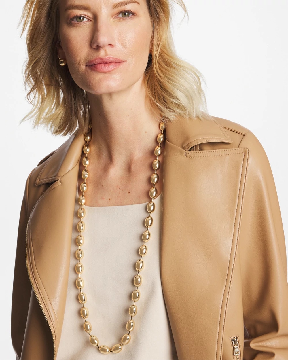Chico's Top Pick | Gold Bead Long Single Strand Necklace
