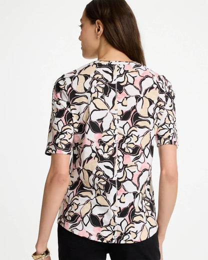 Chico's Special Offer | Printed Cotton Slub V-Neck Tee