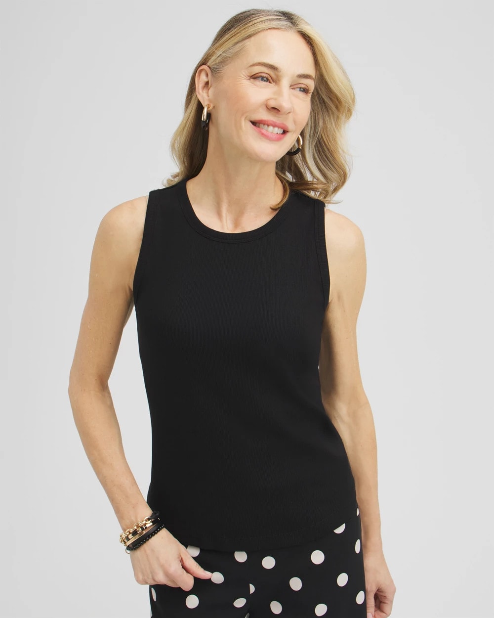 Chico's Trending | Ribbed High Neck Tank