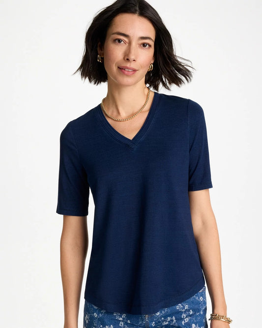 Chico's Recommended | Cotton Slub V-Neck Tee