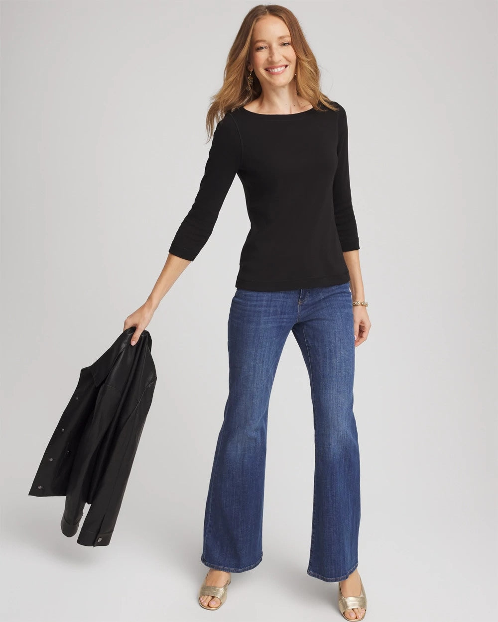 Chico's Great Value | Pima Cotton 3/4 Sleeve Tee