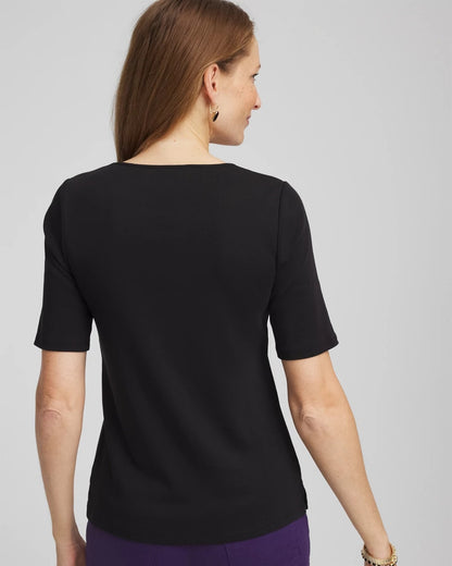 Chico's Premium | Pima Cotton Henley Tee