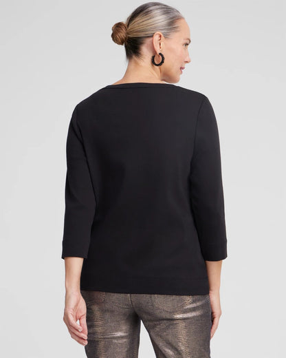 Chico's Quality | 3/4 Sleeve V-Neck Tee