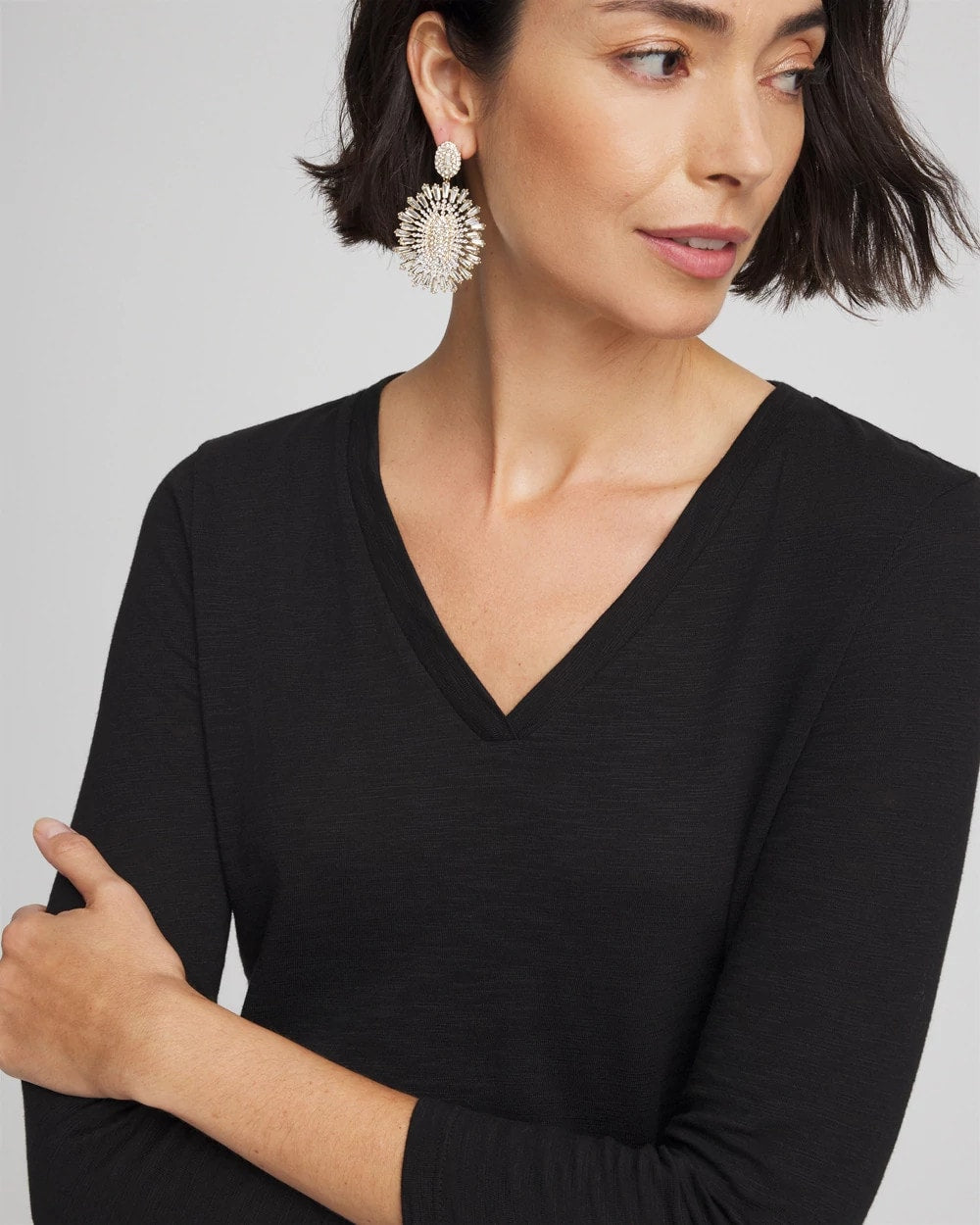 Chico's Great Value | Slub 3/4 Sleeve Tee