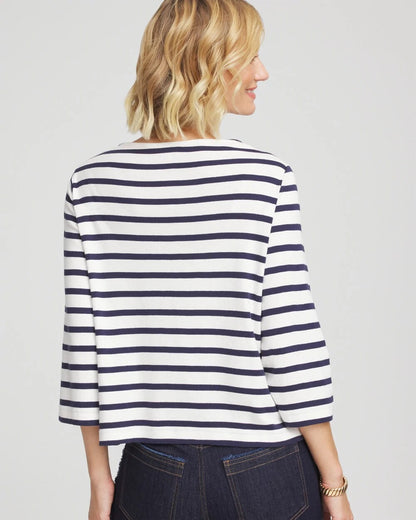 Chico's Top Pick | Bateau Neck Stripe Top