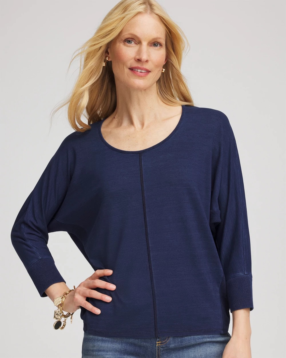 Chico's Premium | Dolman Denim Tee