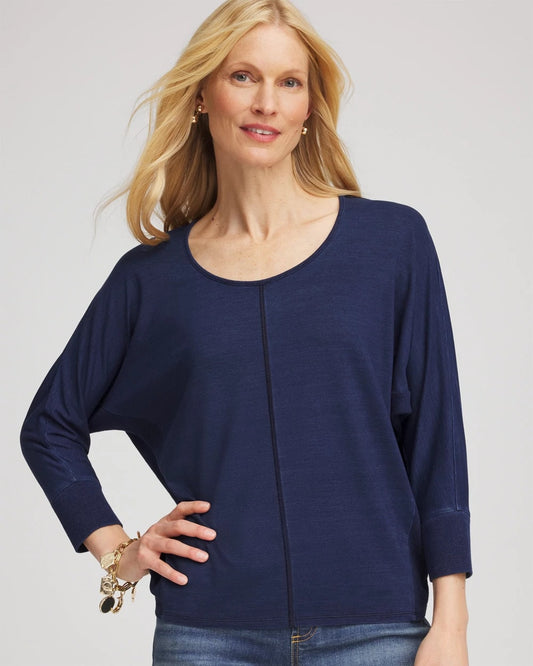 Chico's Premium | Dolman Denim Tee