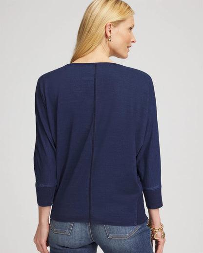 Chico's Premium | Dolman Denim Tee