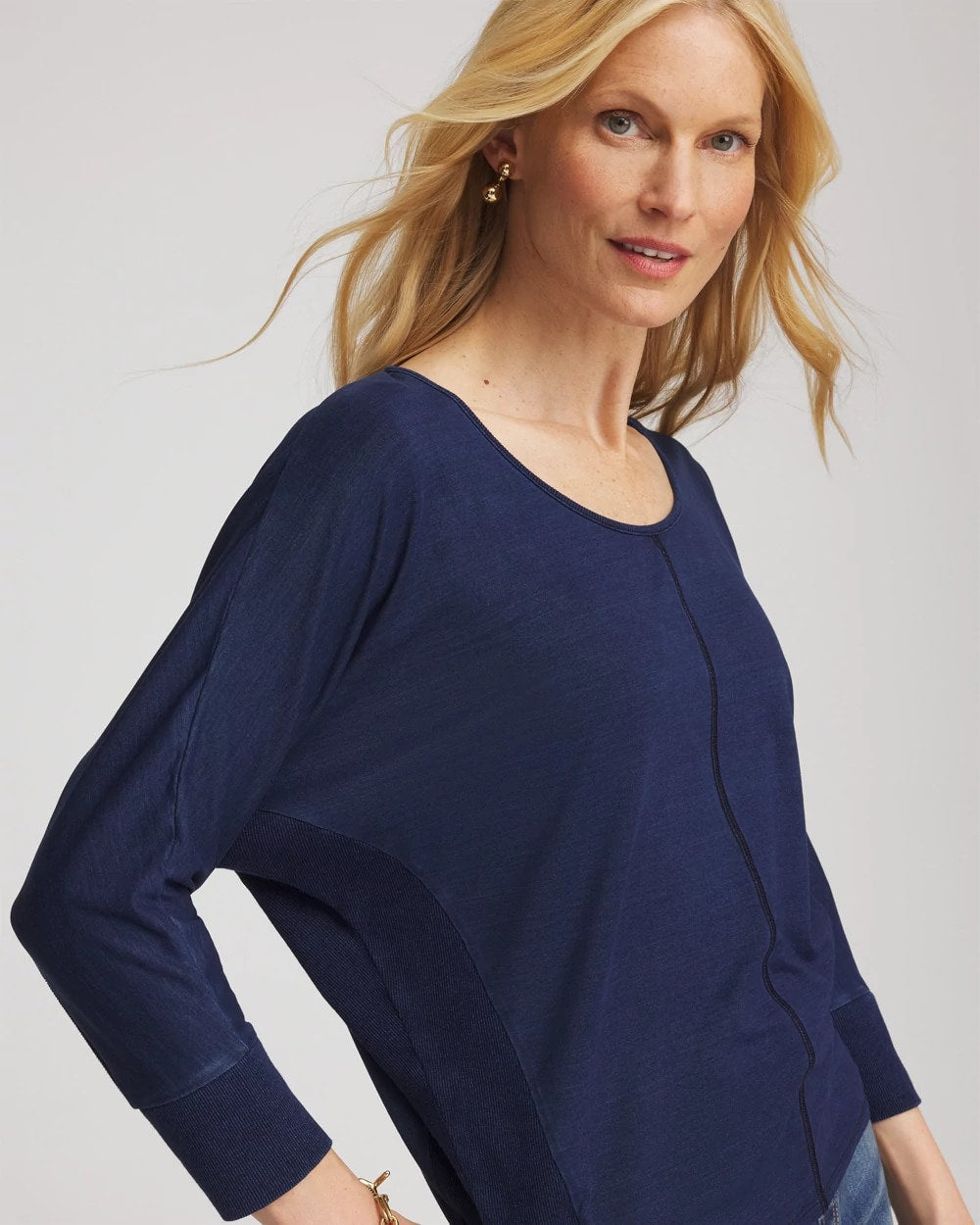 Chico's Premium | Dolman Denim Tee