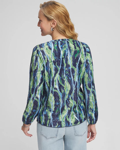 Chico's Customer Favorite | Ocean Plume Crinkle Top