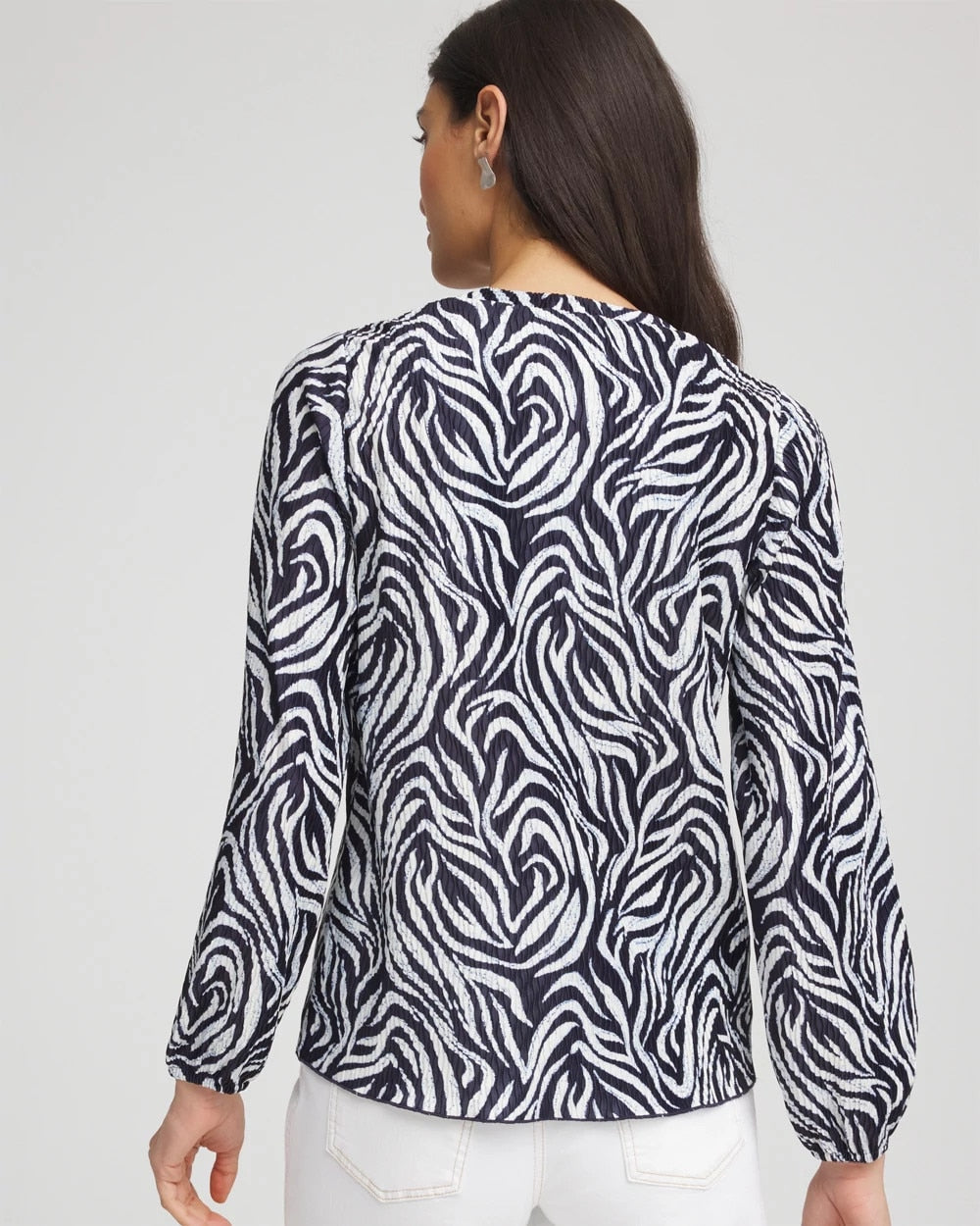 Chico's Customer Favorite | Zebra Waves Crinkle Top