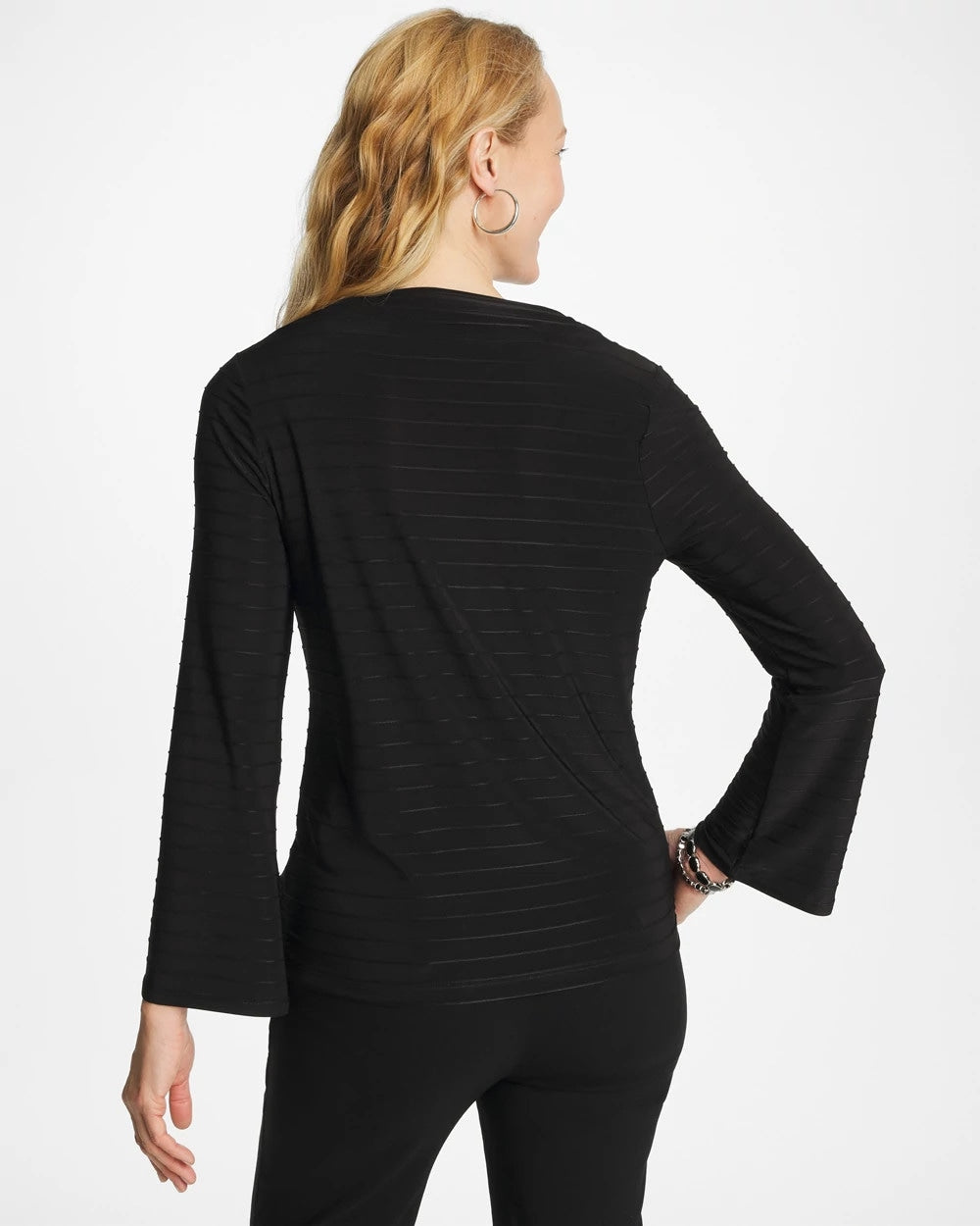 Chico's Special Offer | Textured Long Sleeve Cowlneck Tee
