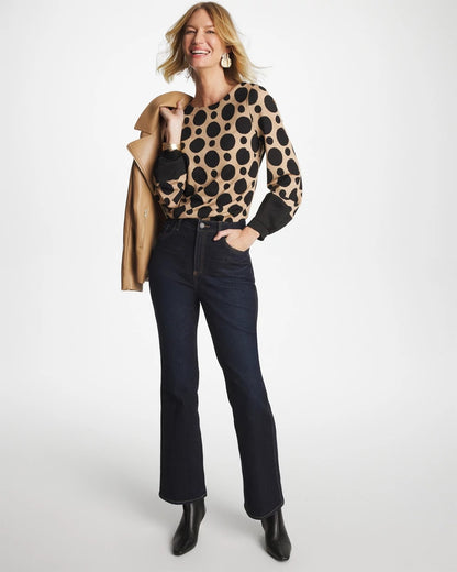 Chico's Special Offer | Ponte Poplin Polka-Dot Top