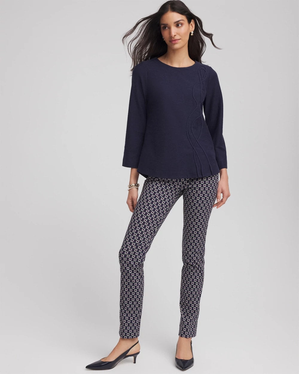 Chico's Best Price | Denim Soutache Top