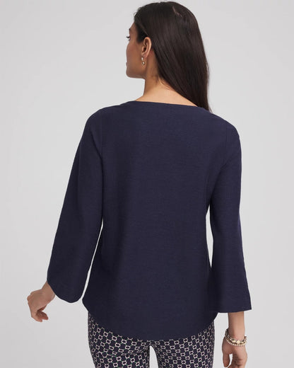 Chico's Best Price | Denim Soutache Top