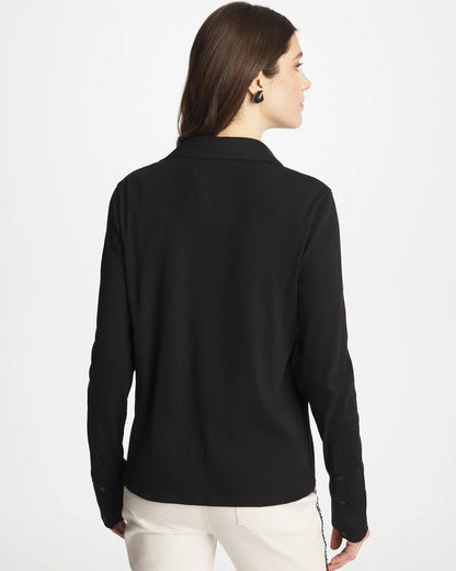 Chico's Signature | Collared Rib Mix Henley