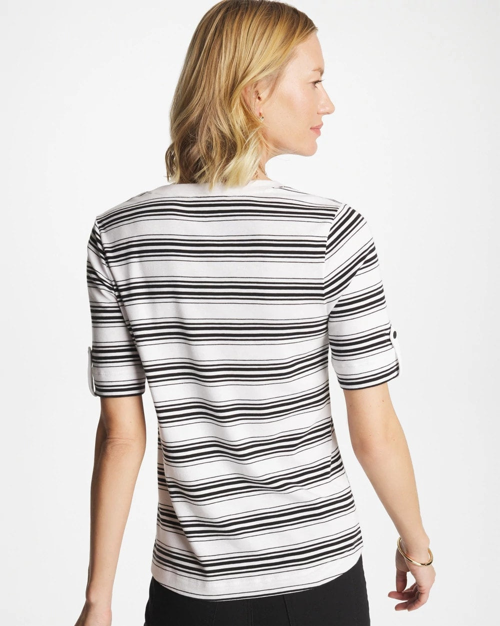 Chico's Featured | Pima V-Neck Tab Sleeve Tee