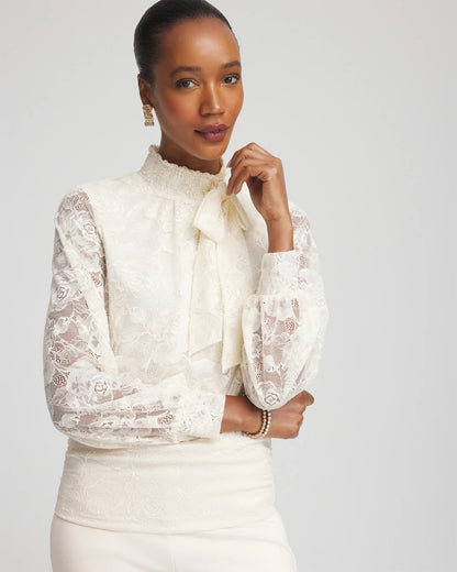 Chico's Special Offer | Tie-Neck Banded-Bottom Top