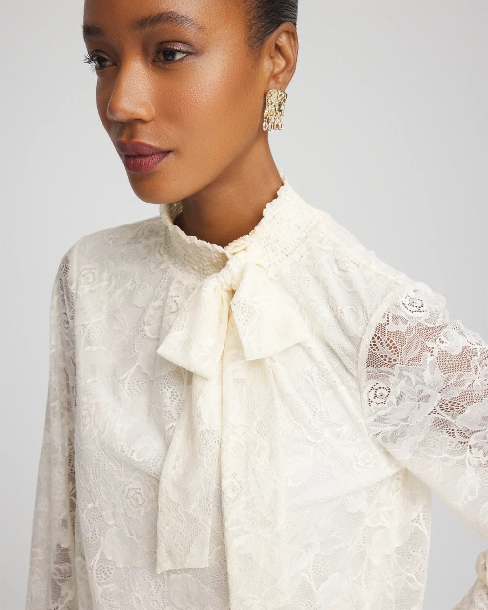 Chico's Special Offer | Tie-Neck Banded-Bottom Top