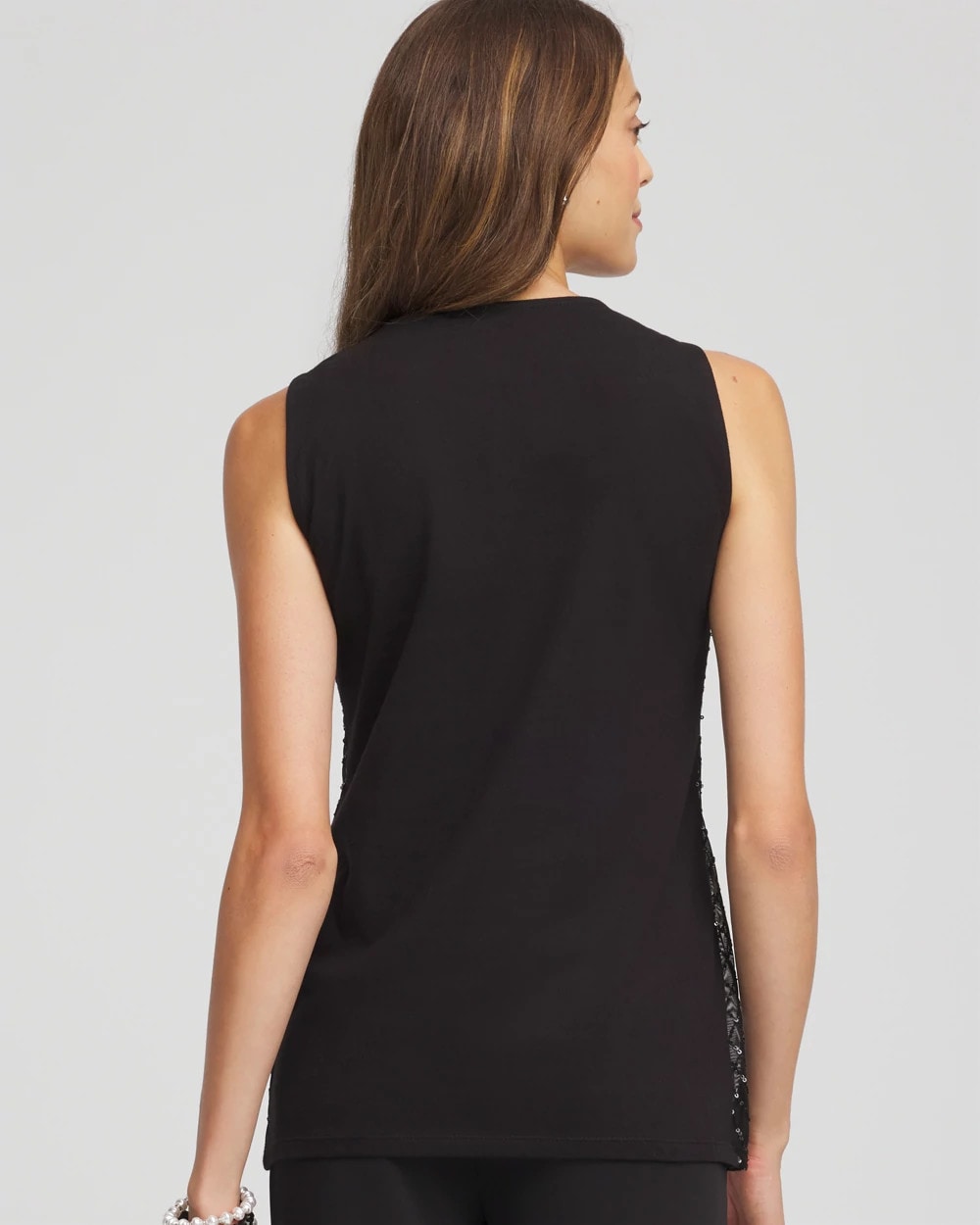 Chico's Trending | Sequin Beaded Notch Neck Tank